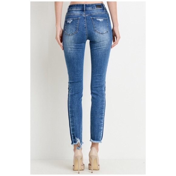 The Emmi Distressed High Waisted Ankle Skim Jeans - Picture 5 of 6